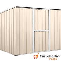 Casetta box giardino Acciaio 260x185cm avorio