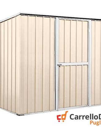 Casetta box giardino Acciaio 260x185cm avorio