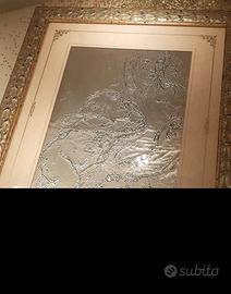 quadro in argento di Raffaello Madonna con bambino