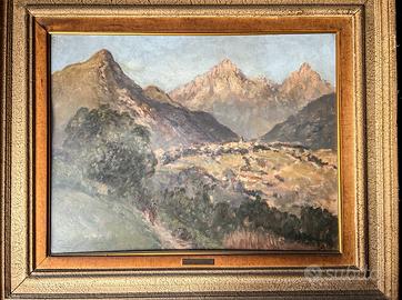 Dipinto Carlo Aimetti olio su tela montagna