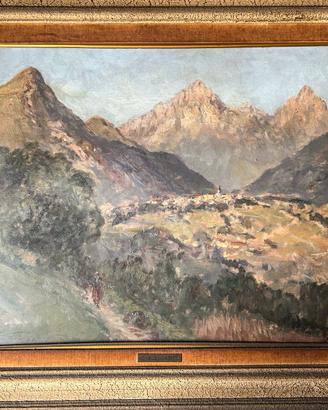 Dipinto Carlo Aimetti olio su tela montagna