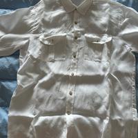 camicie lino  bianca e carta zucchero