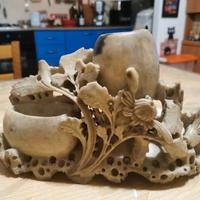 Antico vaso cinese in pietra ollare 