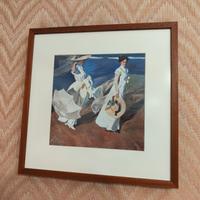 Coppia di quadri con cornice in legno