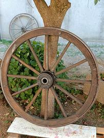 ruota carro agricolo antica legno primi 900