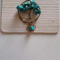 Ciondolo artigianale con pietre turchesi 🌿