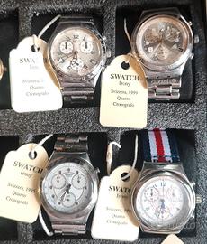 Lotto 4 cronografi Swatch Irony vintage