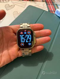 Apple watch ultra batteria 91% + cinturino titanio