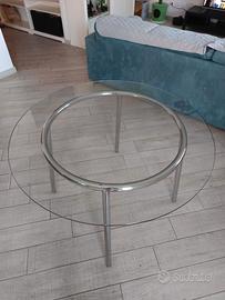 Tavolo rotondo in vetro