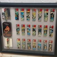 collezione accendini Dylan Dog in teca vetro 