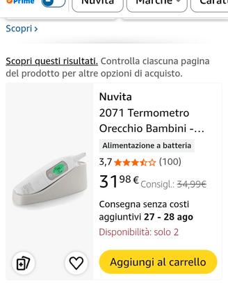 termometro orecchio 15 euro