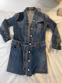 Alexander McQueen Belted Denim Mini Dress IT40
