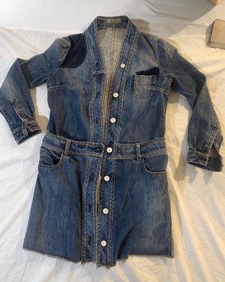 Alexander McQueen Belted Denim Mini Dress IT40