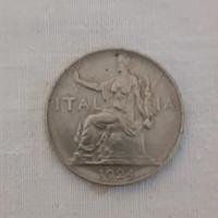 Moneta Italia Una Lira anno 1924 ben conservata