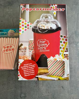 Macchina popcorn elettrica rossa 1200W nuova