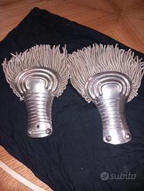 spalline metallo argentato capitano di cavalleria 