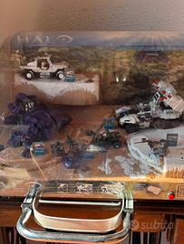 Halo mega blocks  teca espositiva con luci