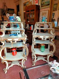 etager da muro laccati e dorati antichi 