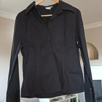 Camicia Nera Stretch S&G Collection