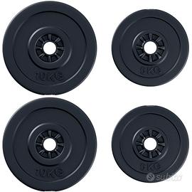 HOMCOM Set di 4 Dischi Pesi per Bilanciere e Manub