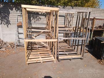 Quattro gabbie per legna 100x100xh.180 cm