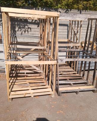 Quattro gabbie per legna 100x100xh.180 cm