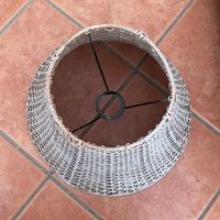 Paralume - Cappello lampada legno intrecciato