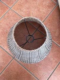 Paralume - Cappello lampada legno intrecciato