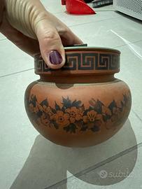 Vaso da tabacco epoca vittoriana in terracotta