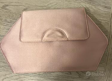 Pochette da cerimonia in raso rosa