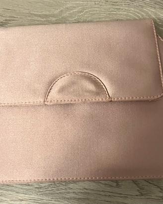 Pochette da cerimonia in raso rosa