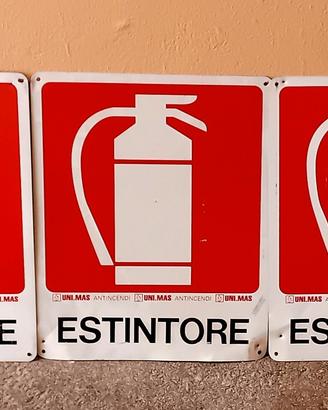 Cartelli segnalazione anti incendio  a muro 10 pez
