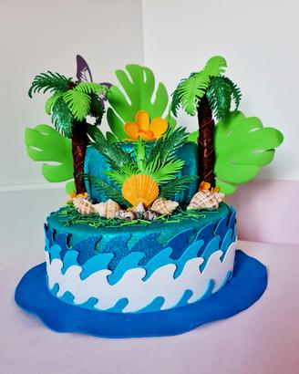 Torta Scenografica  Stitch  Sirenetta  Tropicale 