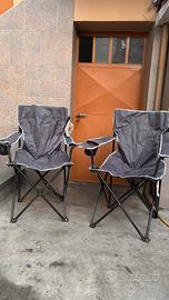 Sedie campeggio nuove con etichetta