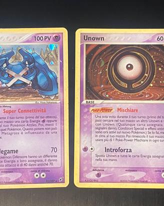 Unown e Metagross Pokemon Holo Rare Vintage
