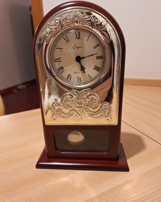Orologio da tavolo/camera in legno con pendolo e c