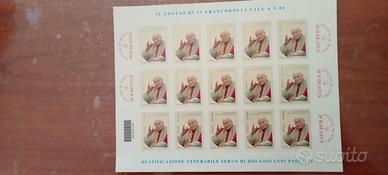 Francobolli beatificazione Giovanni Paolo 2