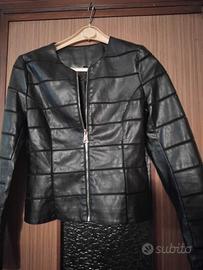 Giubbino donna taglia S similpelle nero 