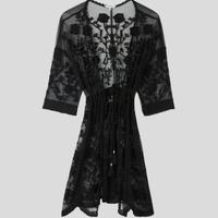 Spolverino nero in pizzo Terranova Curvy