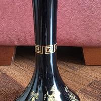 Vaso greco artigianale con decorazioni in oro 24K