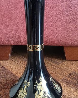 Vaso greco artigianale con decorazioni in oro 24K