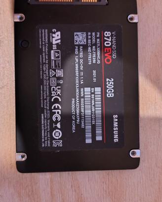 Disco hard Disk SSD 256 Giga