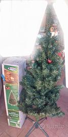 albero natale 120cm luci e palline