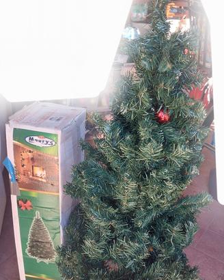 albero natale 120cm luci e palline
