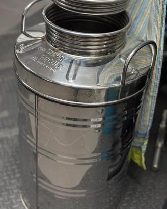Contenitore olio in acciaio inox