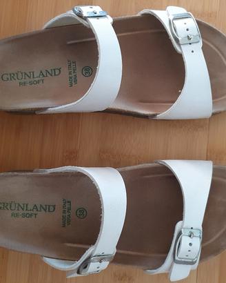 Sandali Grünland Bianchi 38. Come Birkenstock