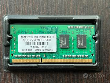 RAM 1GB DDR3 1333MHz notebook