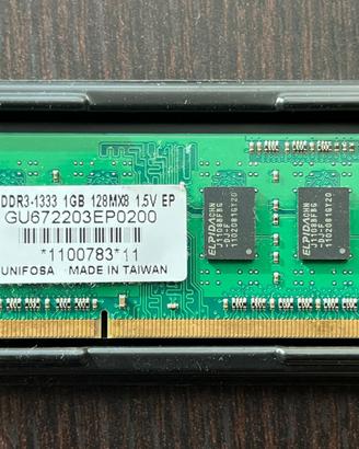 RAM 1GB DDR3 1333MHz notebook