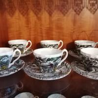 set tazzine porcellana inglese 1982 antiquariato