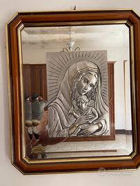 Capezzale in argento e legno